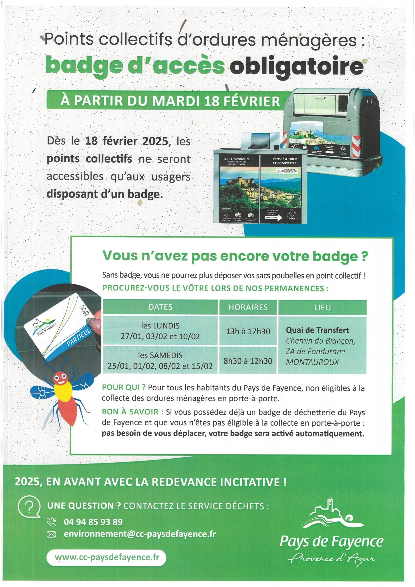 BADGES – Points collectifs d’ordures ménagères
