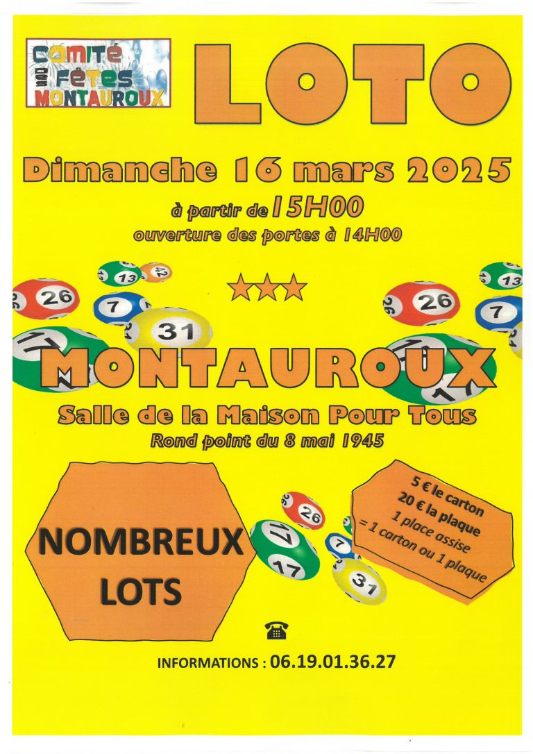 LOTO du Comité des Fêtes