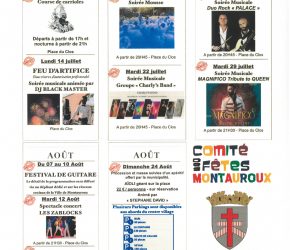 Agenda des manifestations été 2025