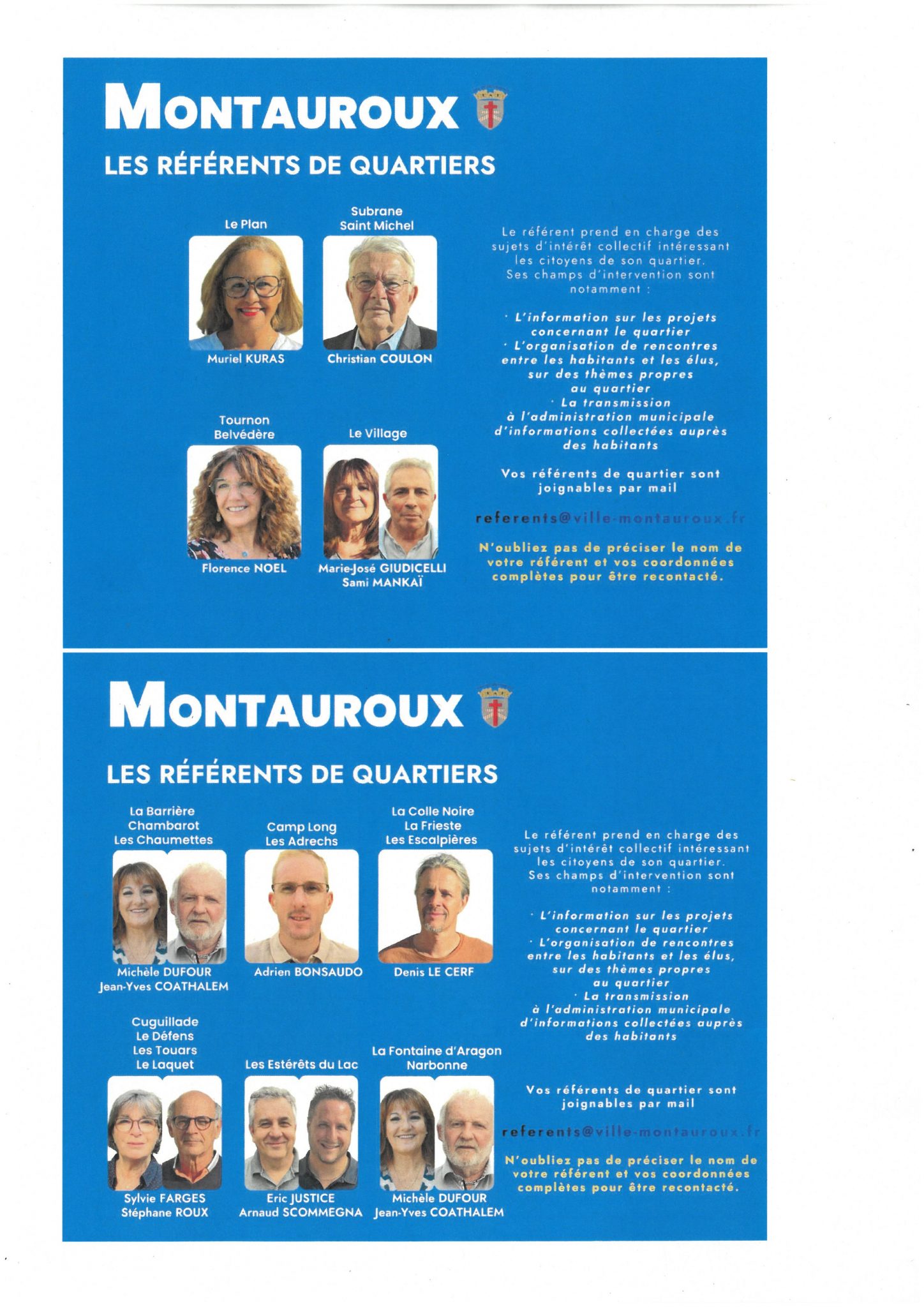 Les Référents de Quartiers