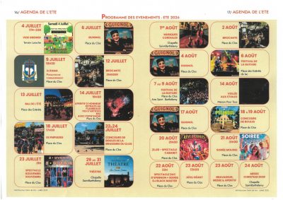 Agenda été 2026