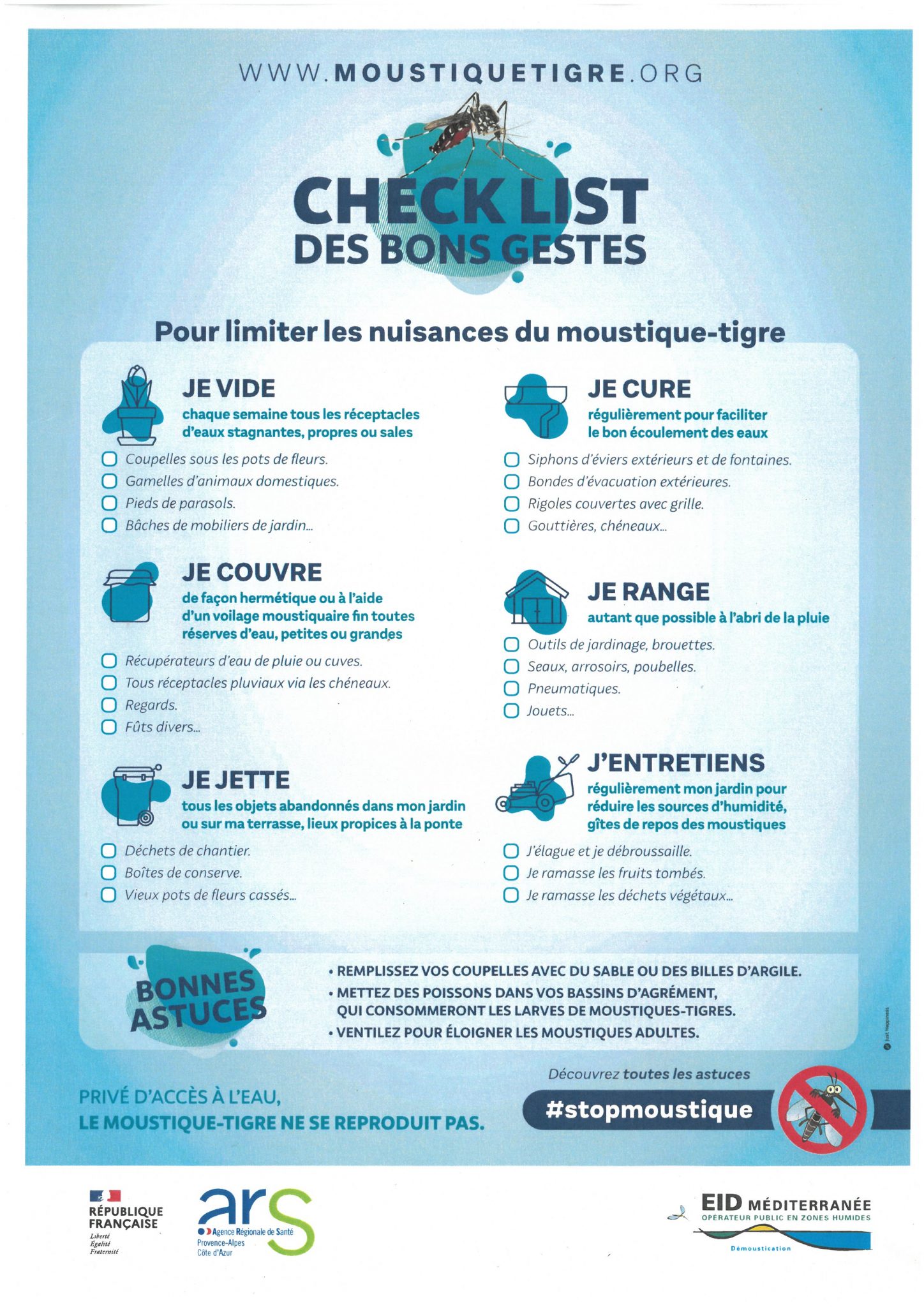 Limiter les nuisances du moustique-tigre