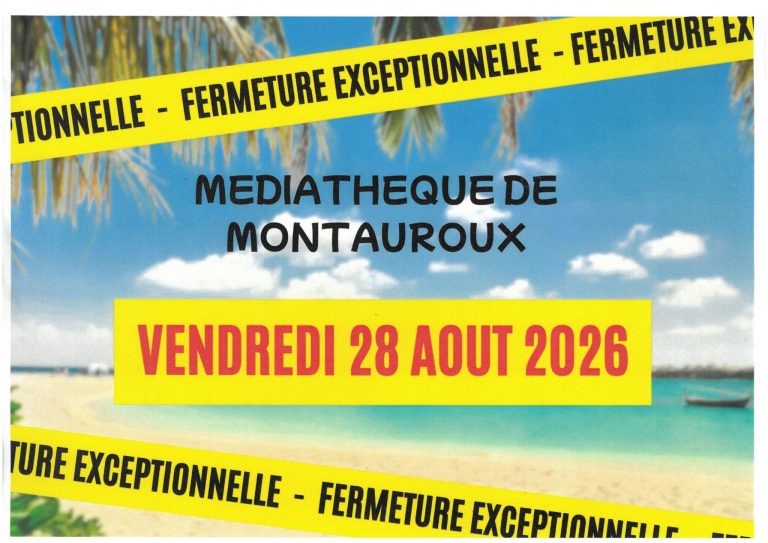 Fermeture exceptionnelle médiathèque