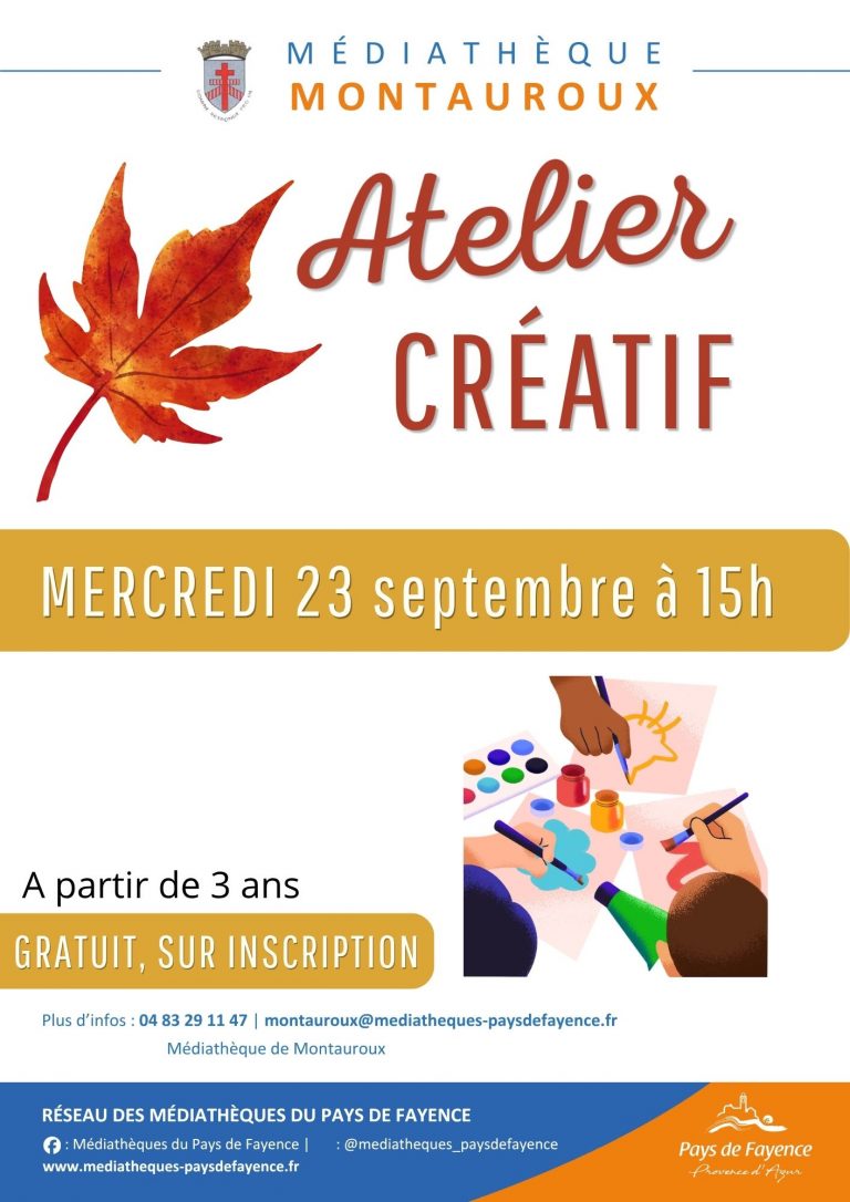 Atelier créatif – Médiathèque